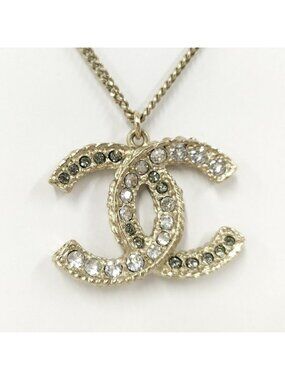 Chanel Necklace CC Logo CC Plated Gold